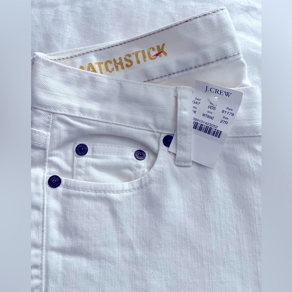 NWT J. Crew MatchstickJeans | White 27 R - Picture 5 of 6